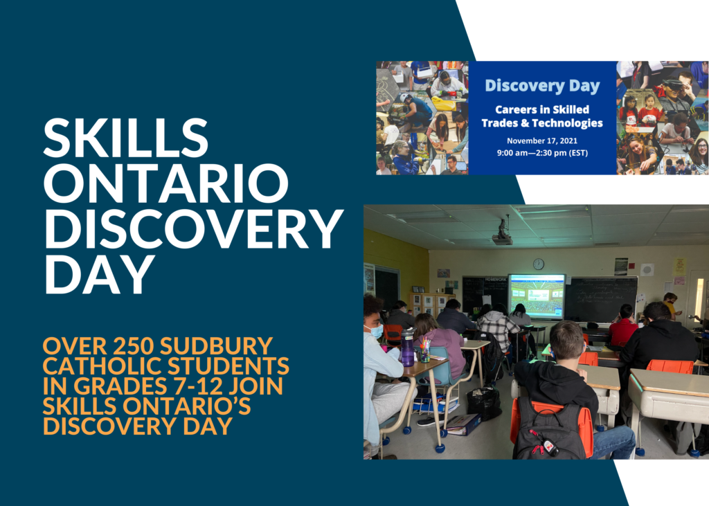 Sudbury Catholic Students in grades 7-12 join Skills Ontario’s Discovery Day